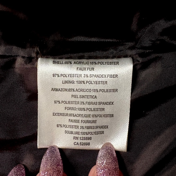 Ellen Tracy Brown Black Faux Fur Vest Size XS Gold Hardware Fitted Y2K Classy - Picture 16 of 16